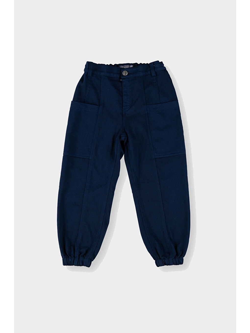 Lacivert Erkek Çocuk Düğmeli Pantolon-4