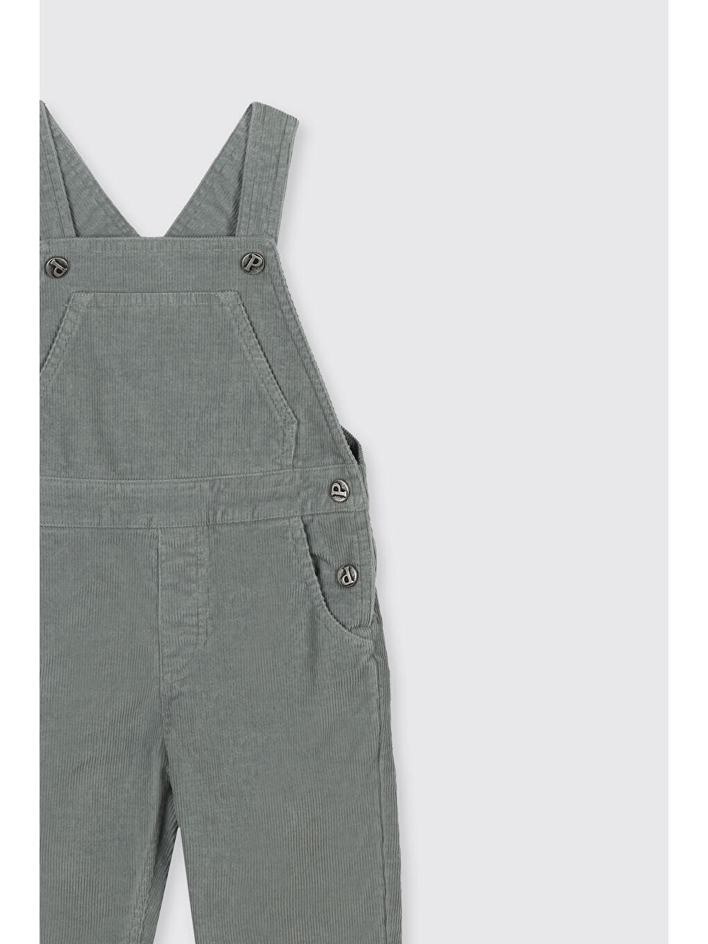 Erkek Bebek Kadife Yeşil Salopet-1