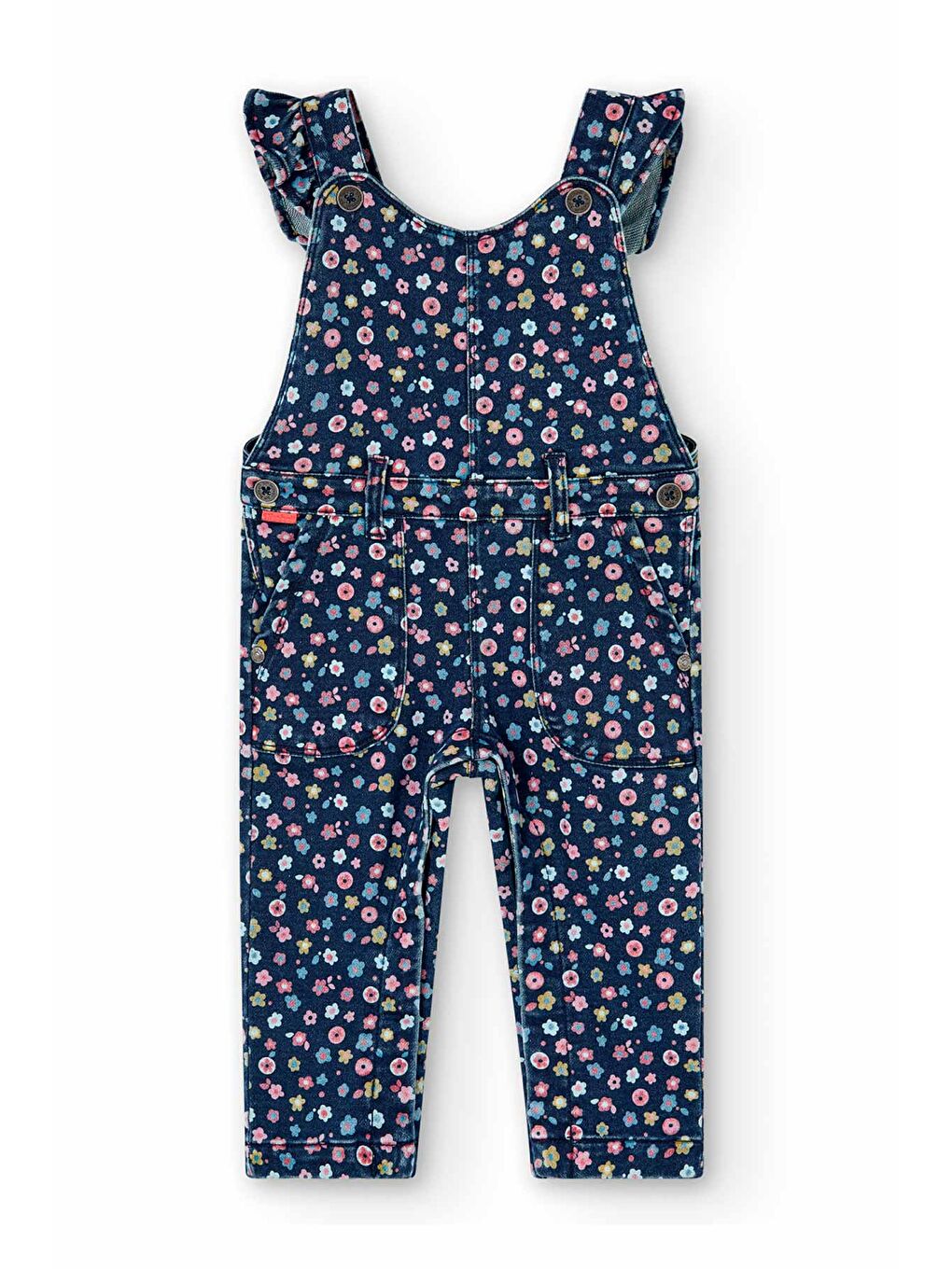 Siyah Kız Çocuk Tulum Desenli