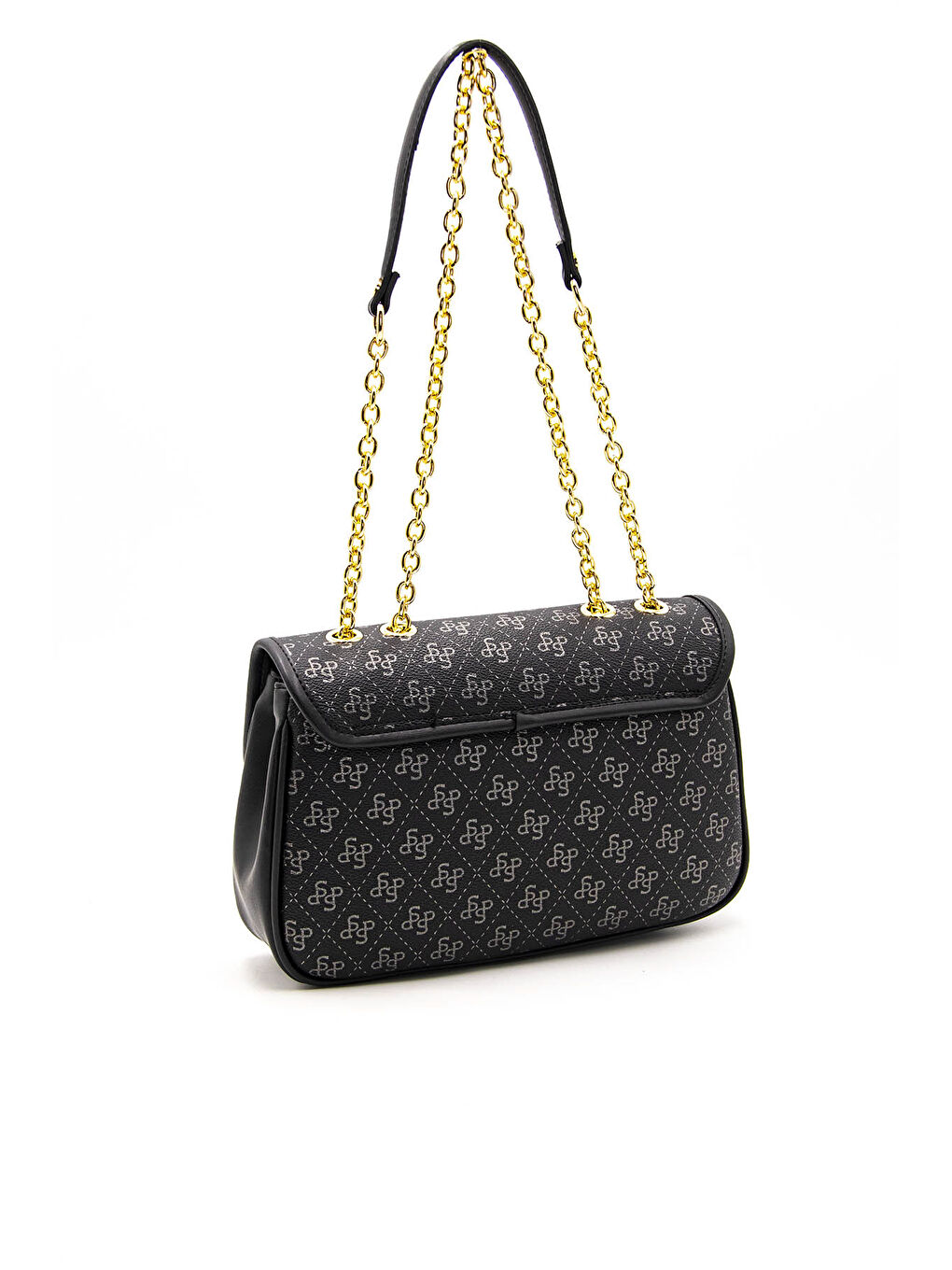 Siyah Kadın Çapraz Çanta 1087-43844 ÇAPRAZ BAYAN ÇANTASI M178 SİYAH PLATİN-MAT SİYAH-3