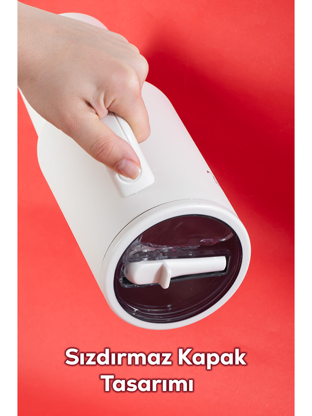 17238 Colte V2 Paslanmaz Çelik Sporcu Termos Bardak Matara Beyaz 1,2 Lt-1