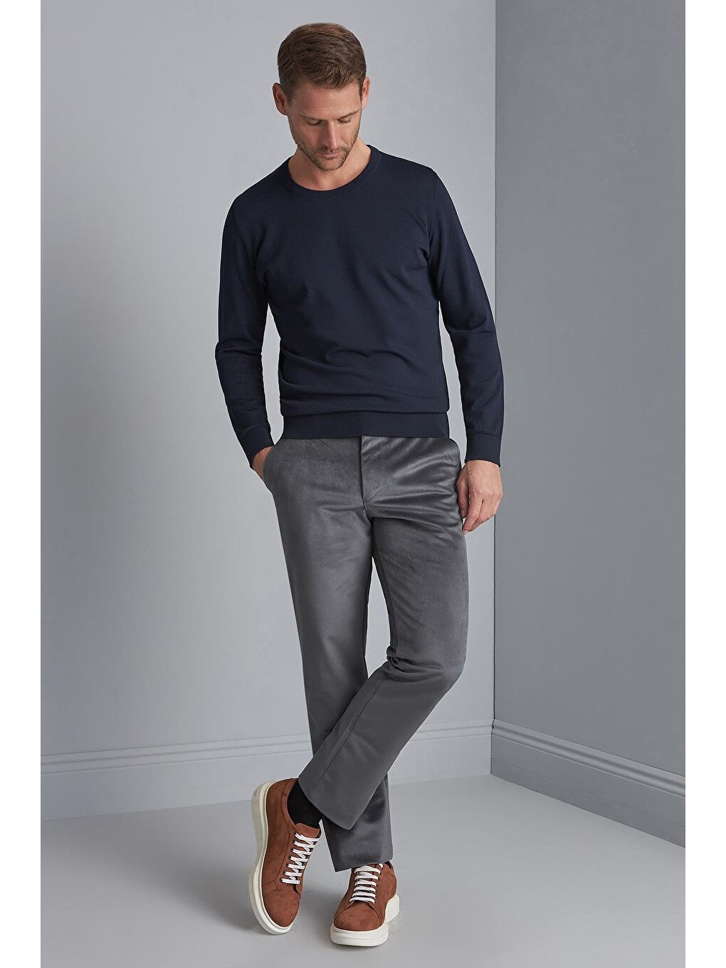 Erkek K.Gri  / Rahat Kalıp Pantolon-1