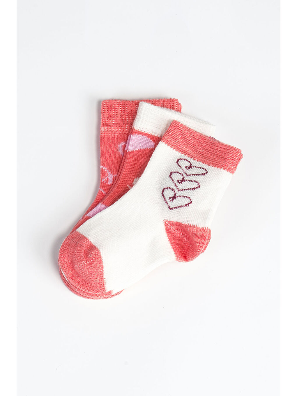 Ekru Kız Bebek Basic Dikişsiz 3 'lü Soket Çorap 0 Ay - 36 Ay-1