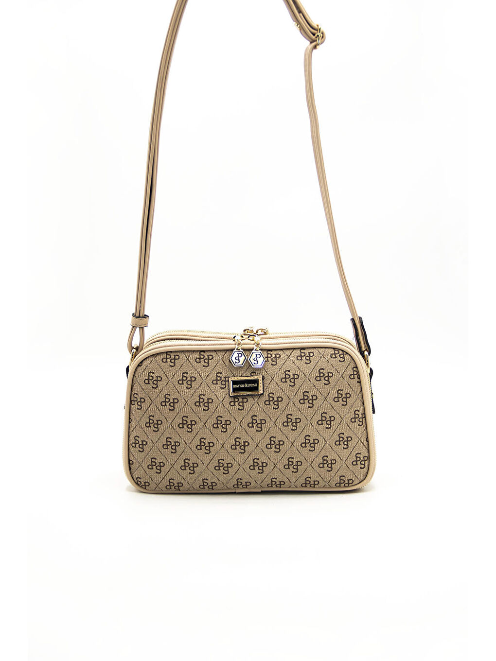 Bej Kadın Çapraz Çanta 899-43958 ÇAPRAZ BAYAN ÇANTASI M178 KOYU BEJ-MAT TEN