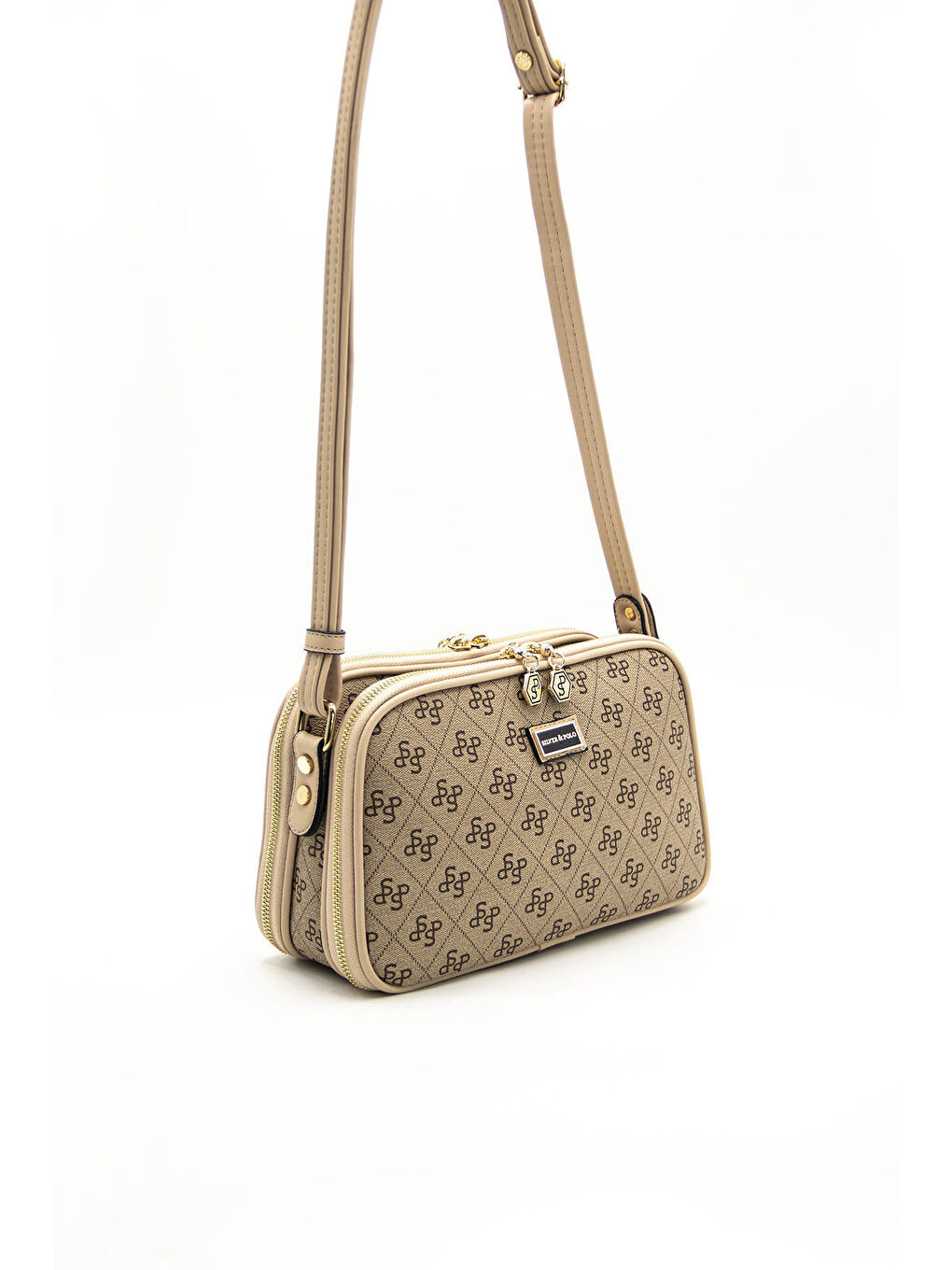 Bej Kadın Çapraz Çanta 899-43958 ÇAPRAZ BAYAN ÇANTASI M178 KOYU BEJ-MAT TEN-1