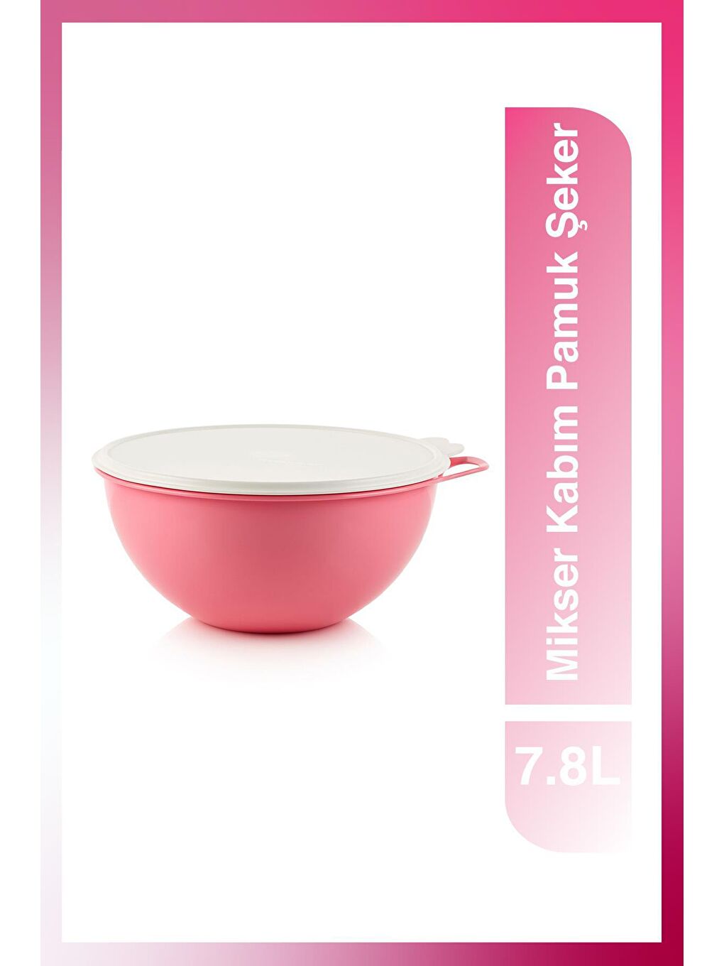 Tupperware Pembe Mikser Kabım 7.8L Pamuk Şeker