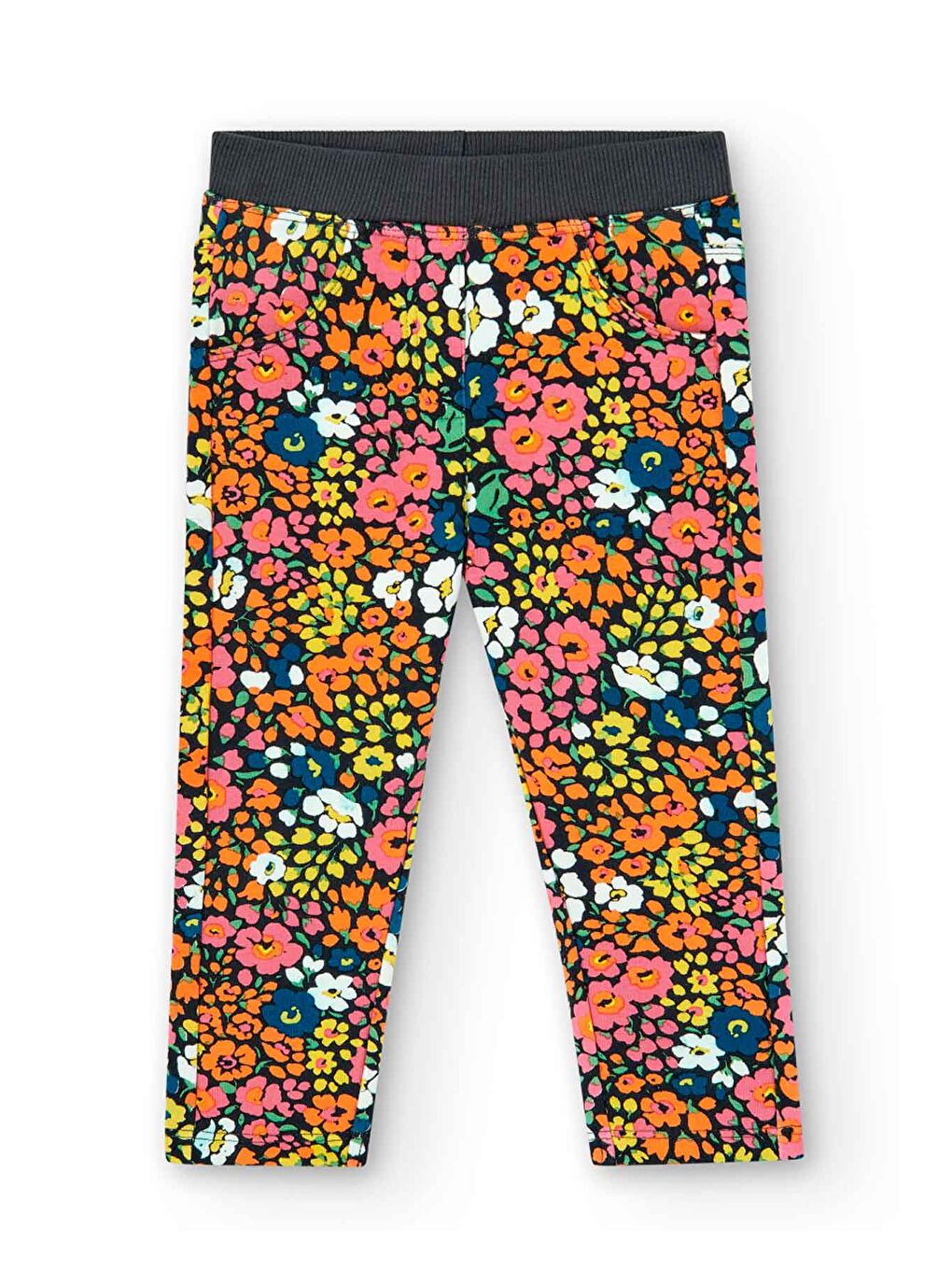 Siyah Kız Çocuk Pantolon Desenli-1