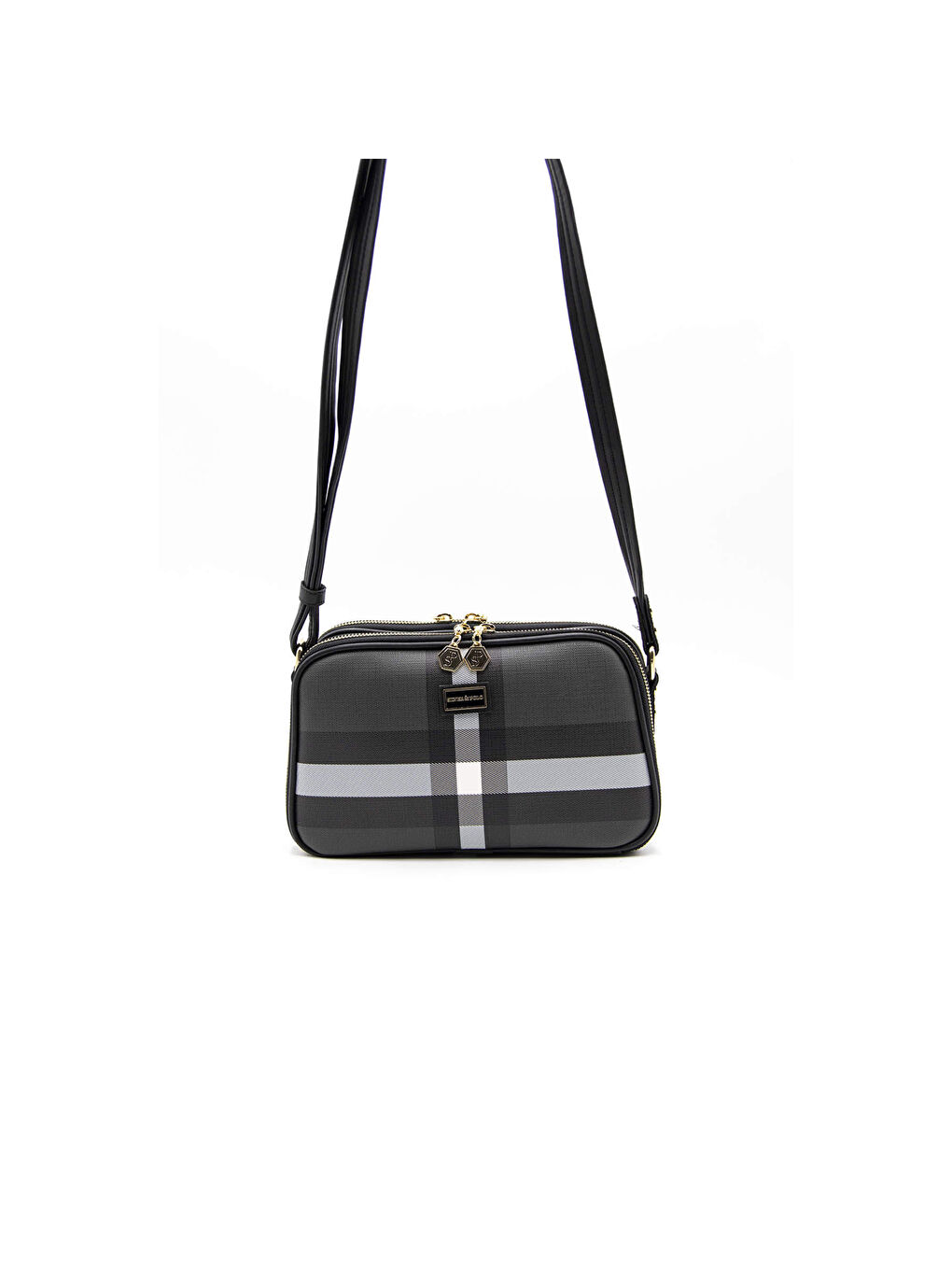 Siyah Kadın Çapraz Çanta 899-33608 SILVER POLO ÇAPRAZ BAYAN ÇANTASI MK129 SİYAH-MAT SİYAH