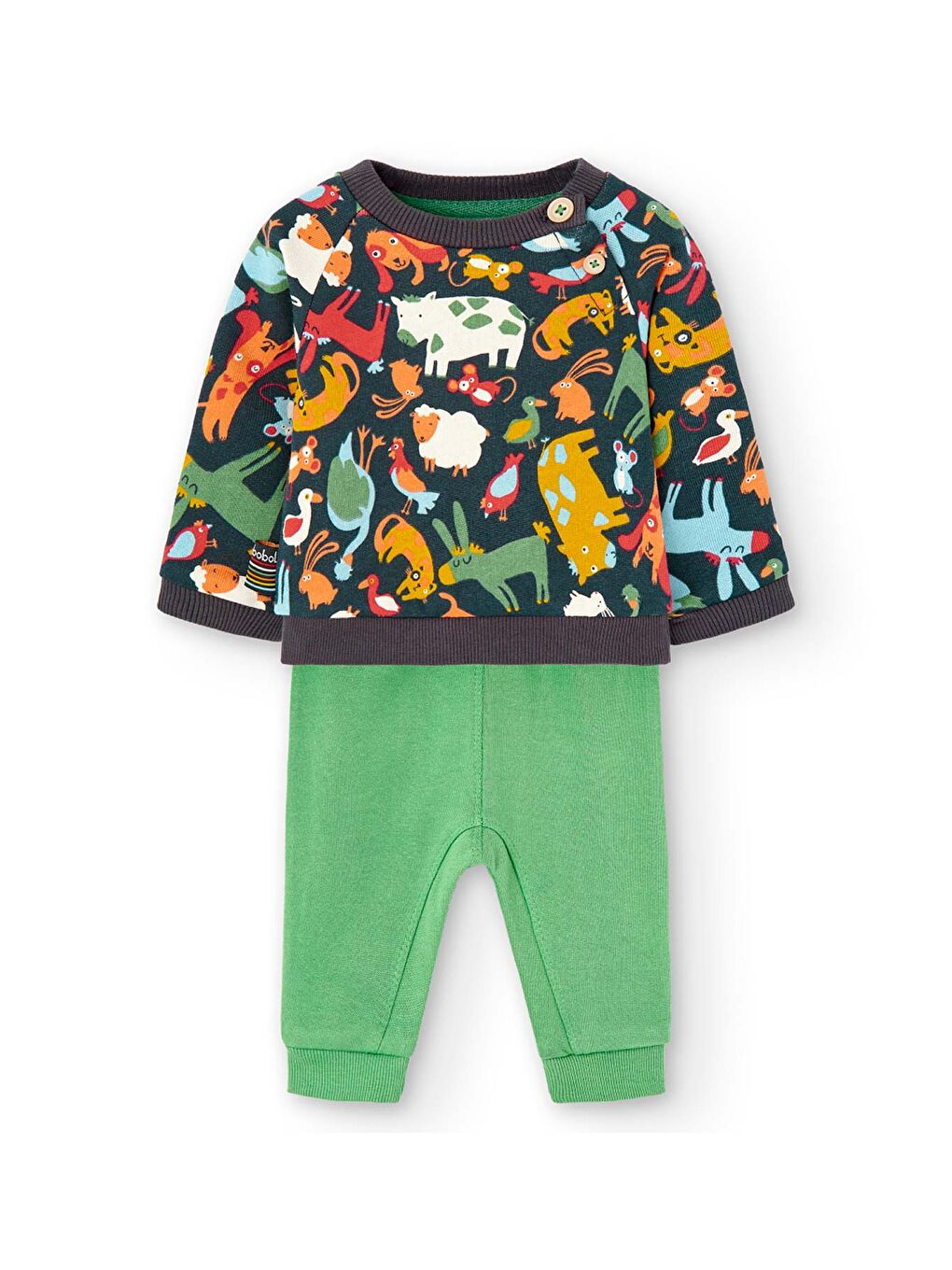 Siyah Erkek Bebek 2Li Set Desenli