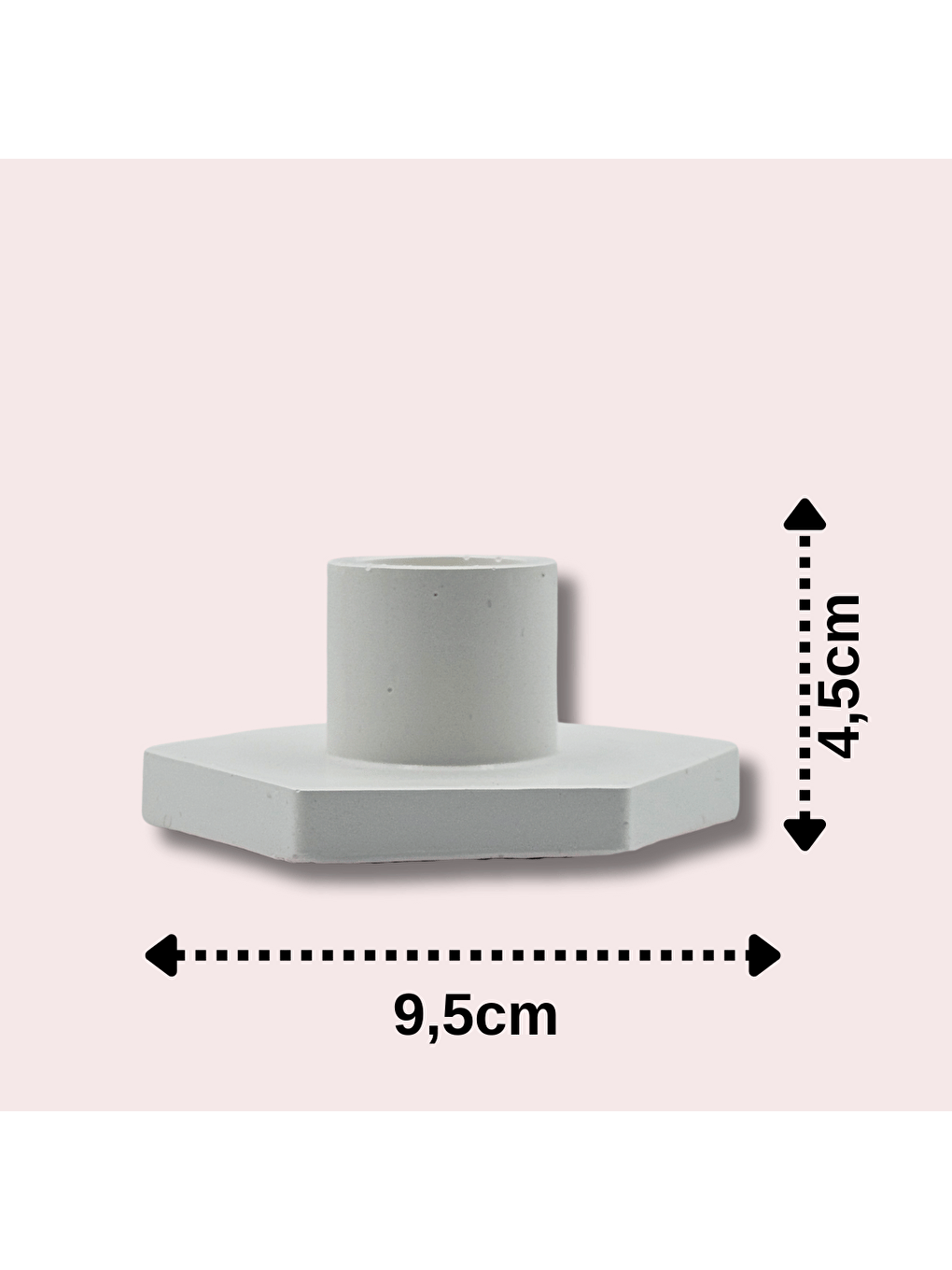 Beyaz Lumen Dekoratif 3'lü Mumluk & Şamdan Seti-2