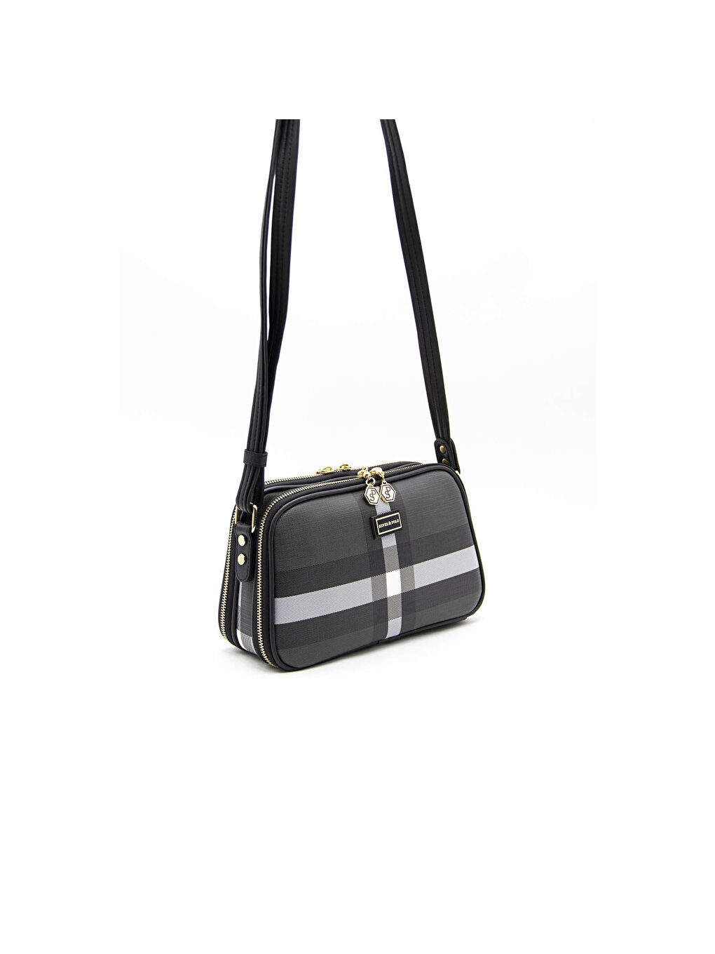 Siyah Kadın Çapraz Çanta 899-33608 SILVER POLO ÇAPRAZ BAYAN ÇANTASI MK129 SİYAH-MAT SİYAH-1