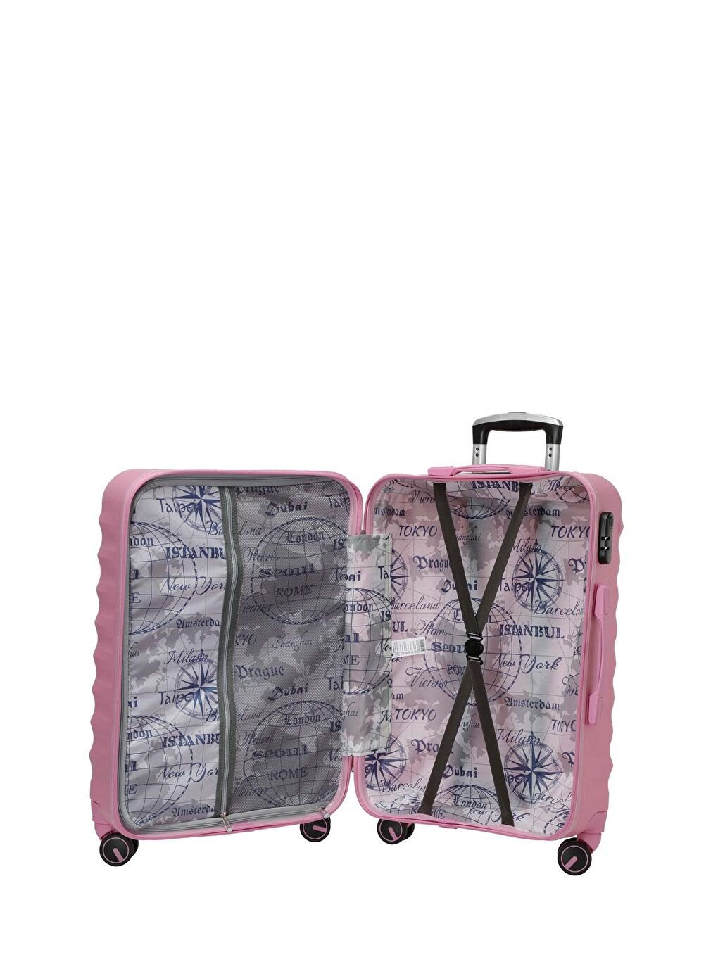 NEWYORK -O ABS 4FX Pembe Unisex Orta Boy Valiz-2