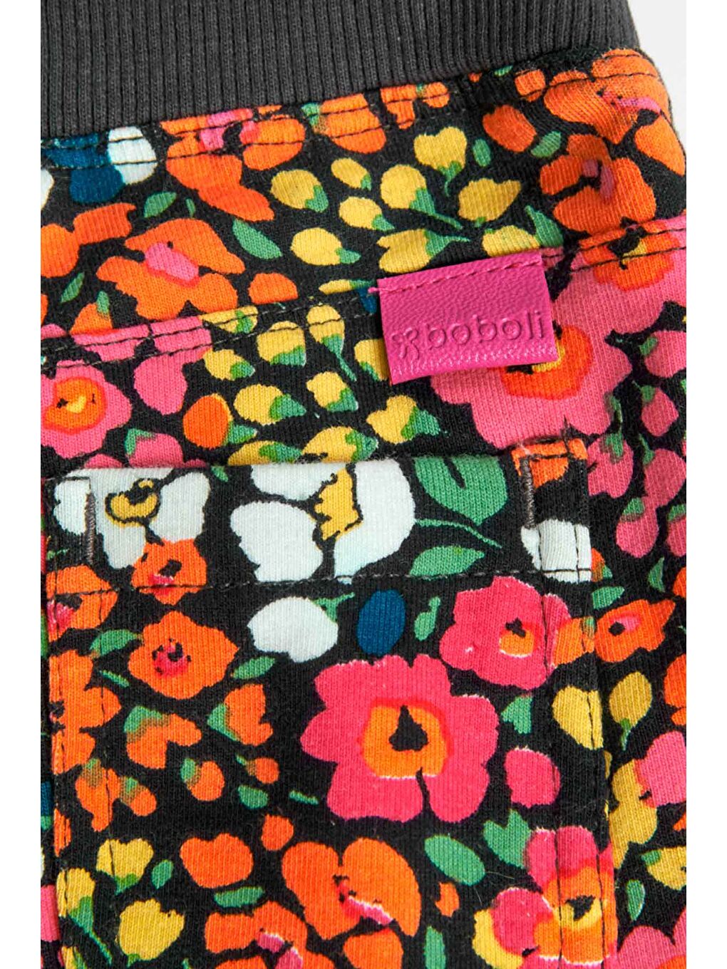 Siyah Kız Çocuk Pantolon Desenli-4