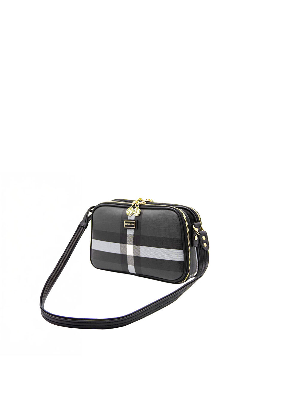 Siyah Kadın Çapraz Çanta 899-33608 SILVER POLO ÇAPRAZ BAYAN ÇANTASI MK129 SİYAH-MAT SİYAH-4