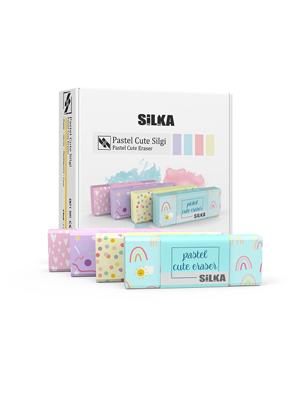Silka Pastel Cute Silgi Büyük Boy 20 Adet (ART-1021)