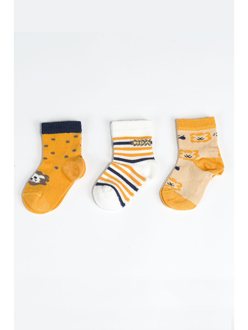 Turuncu Erkek Bebek Basic Dikişsiz 3 'lü Soket Çorap 0 Ay - 36 Ay