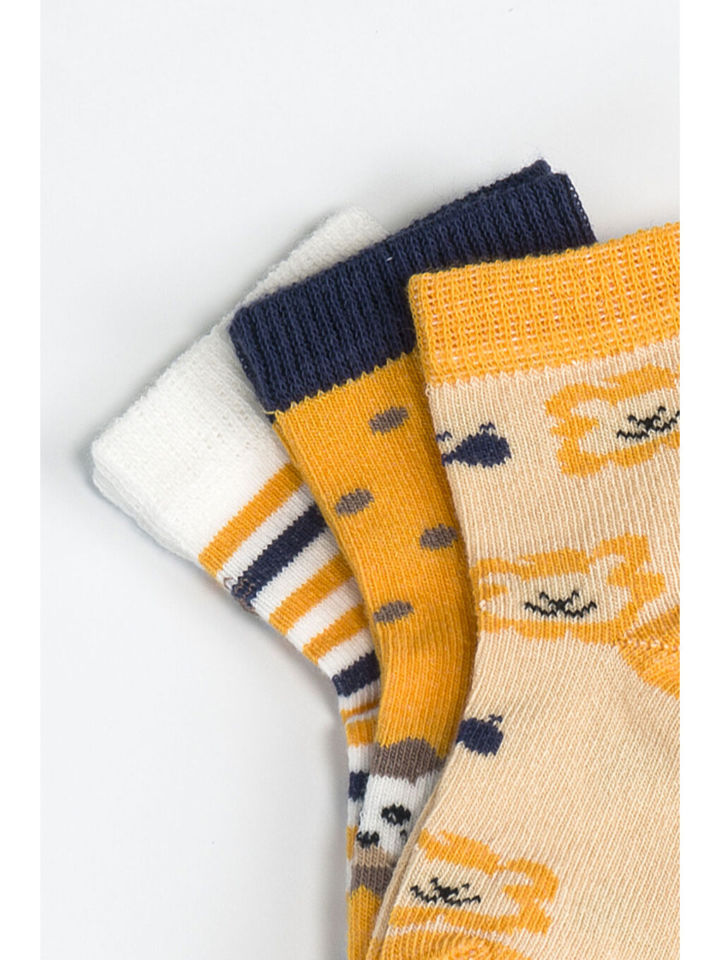 Turuncu Erkek Bebek Basic Dikişsiz 3 'lü Soket Çorap 0 Ay - 36 Ay-2