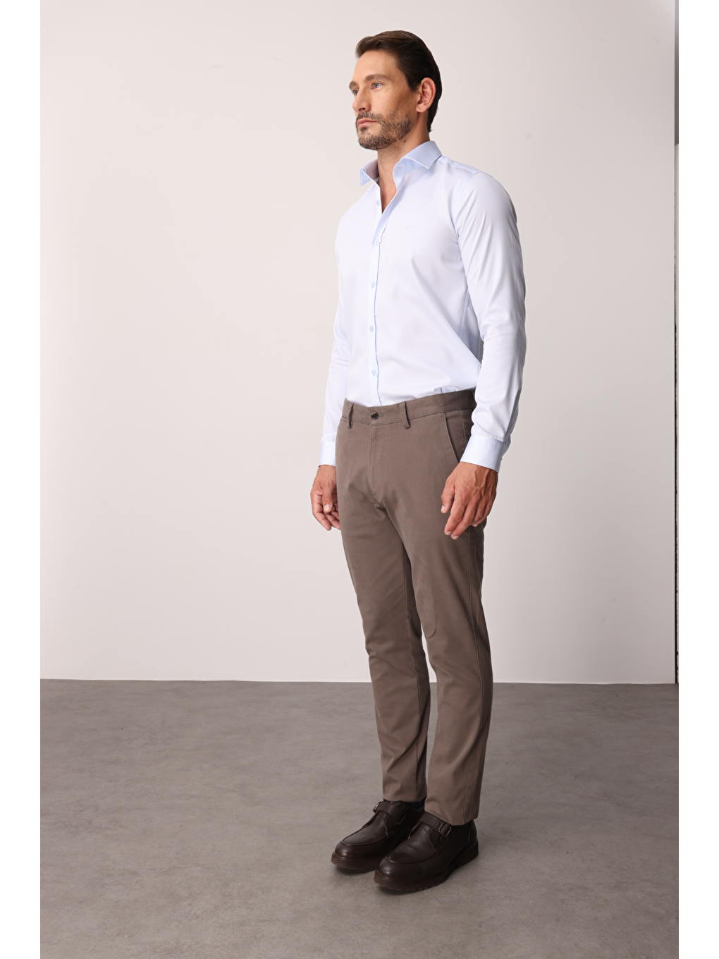 Bej Erkek Dynamic Fit Pantolon-1