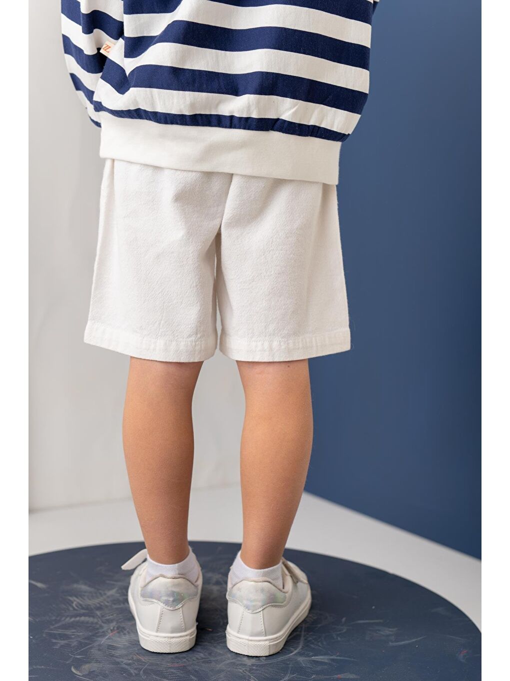Erkek Çoçuk Kargo Çepli Kısa Şort - Beyaz-2