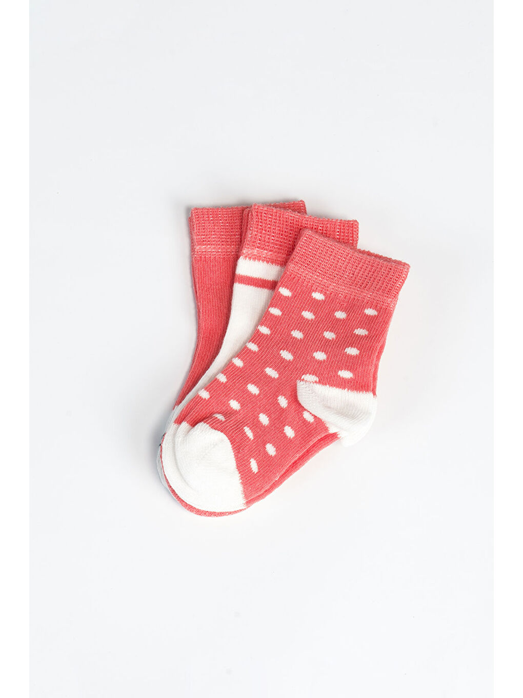 Ekru Erkek Bebek Basic Dikişsiz 3 'lü Soket Çorap 0 Ay - 36 Ay-1