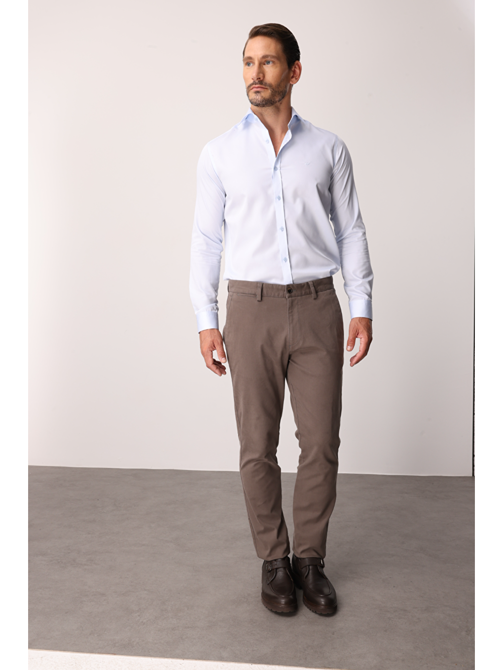 Bej Erkek Dynamic Fit Pantolon-6