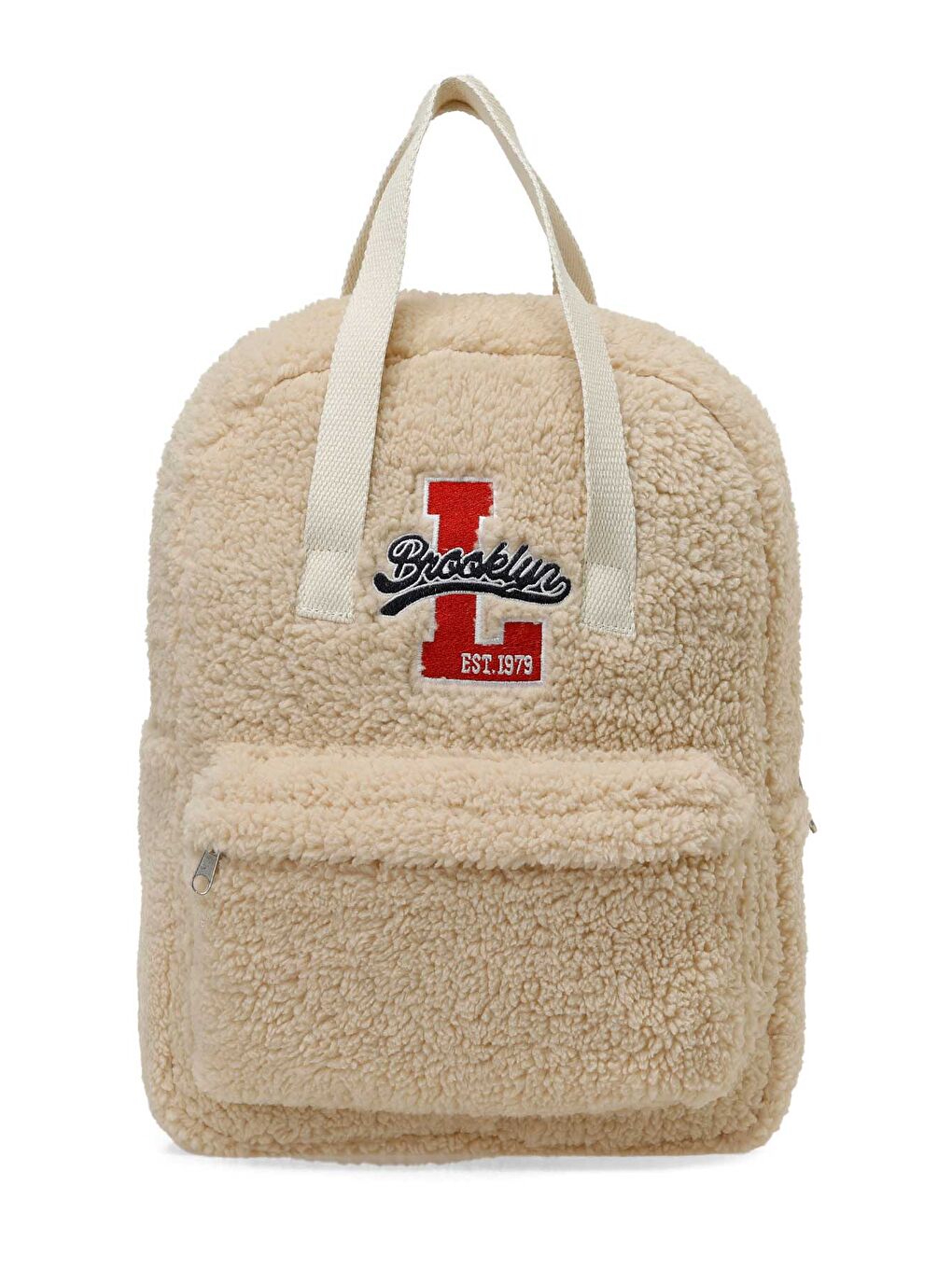 Bej W Pelüş SRT 4PR Ekru Kadın Sırt Çantası