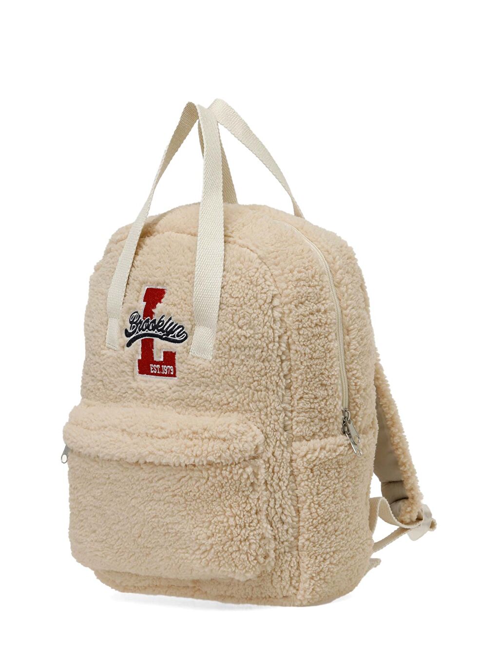 Bej W Pelüş SRT 4PR Ekru Kadın Sırt Çantası-1