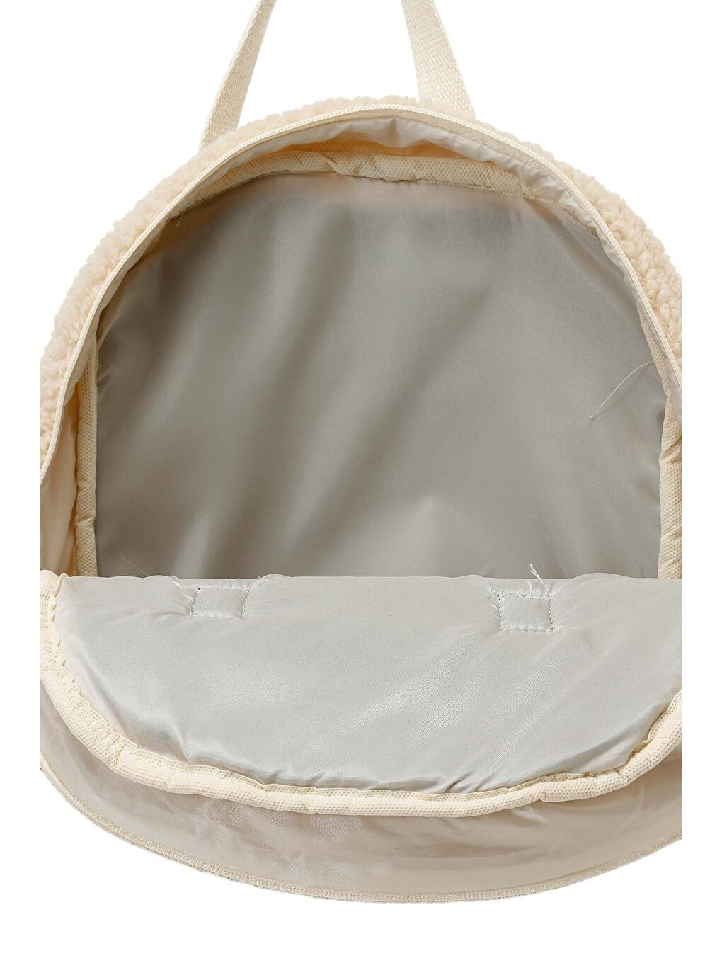 Bej W Pelüş SRT 4PR Ekru Kadın Sırt Çantası-3