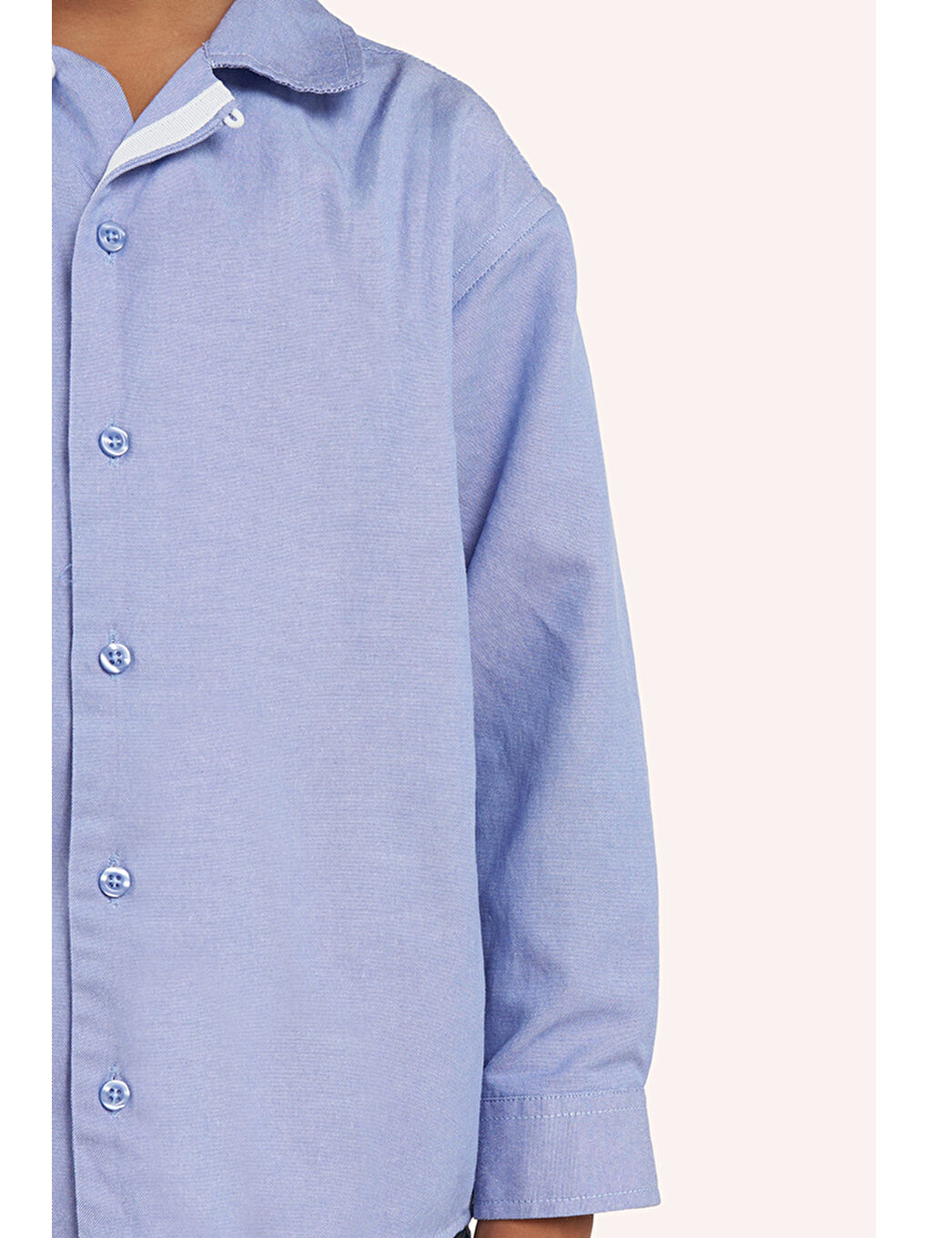 Mavi Erkek Çocuk Oxford Gömlek-5