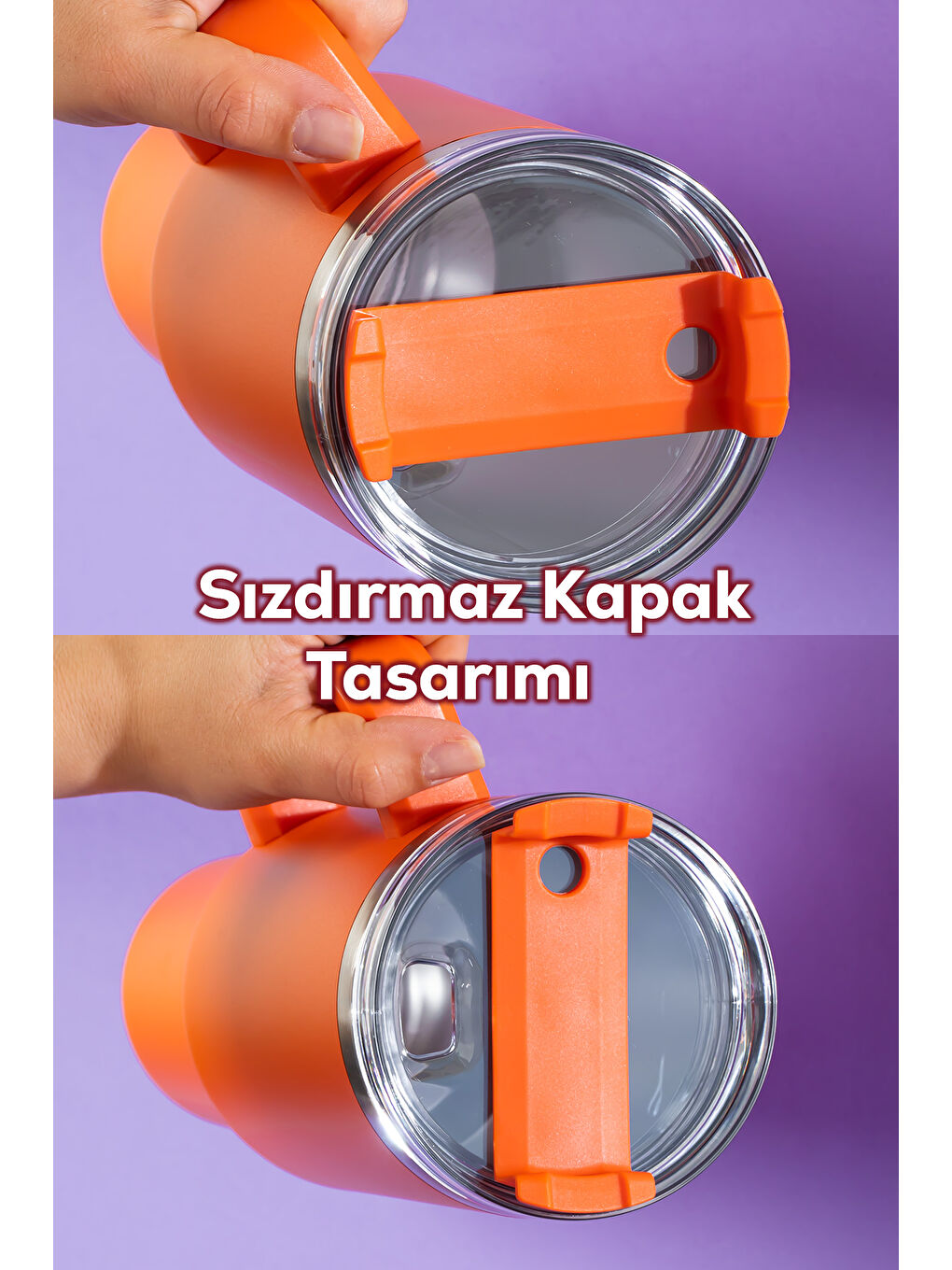 17236-5 Colte V2 Paslanmaz Çelik Sporcu Termos Bardak Matara Turuncu 1,2 Lt-1