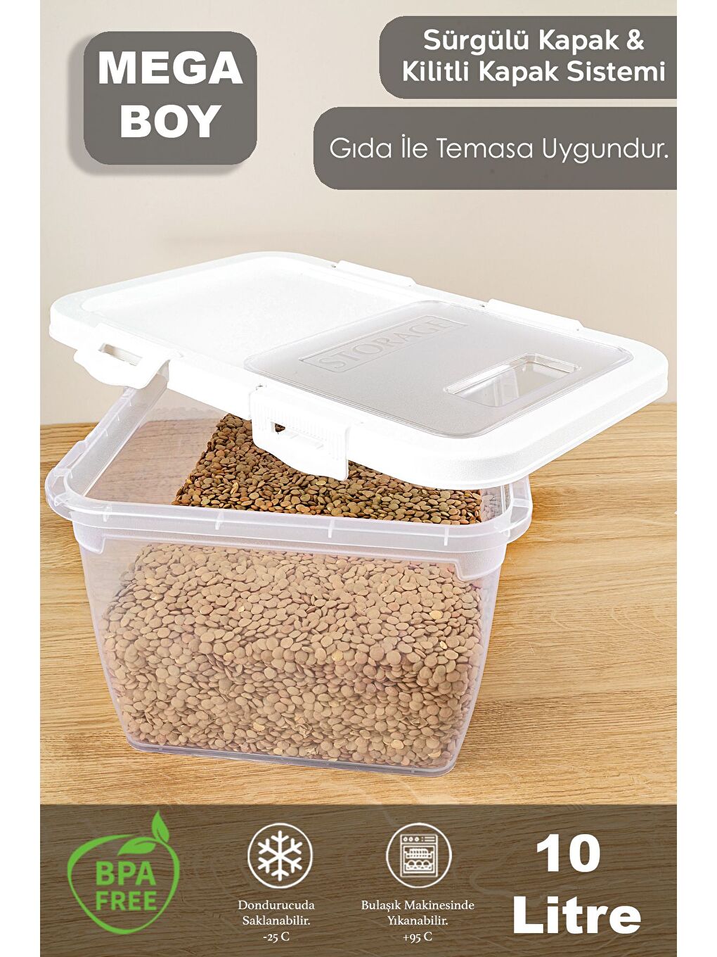 2 Adet Patates Soğan Kutusu Kayar Kapaklı Sebzelik Patates Soğanlık Saklama Kabı Beyaz 10 Lt-2