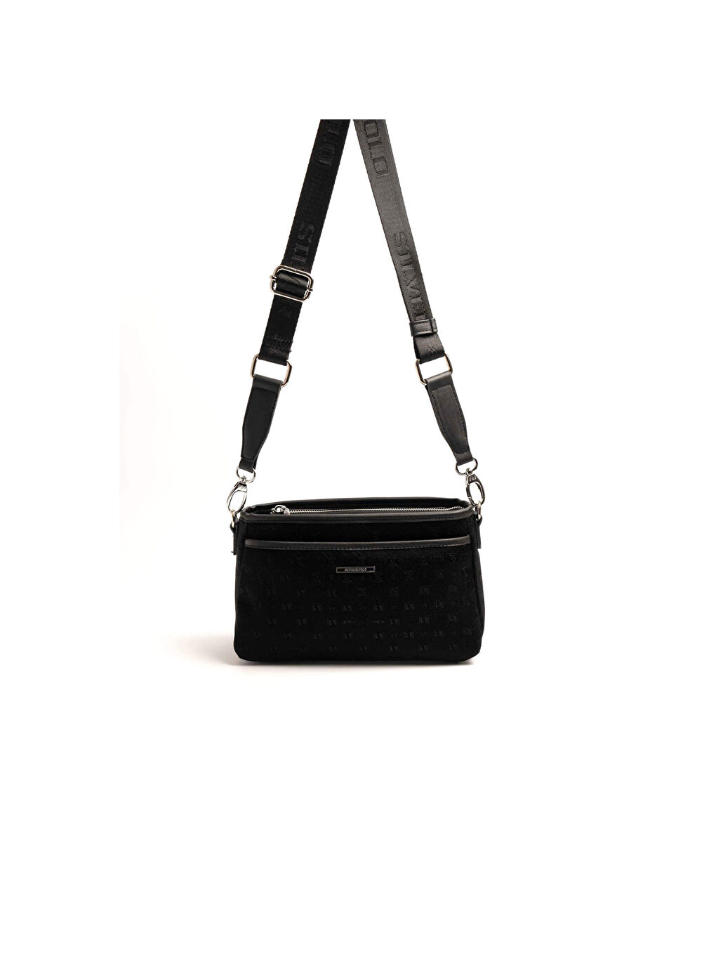 Siyah Kadın Çapraz Çanta 1184-46571 SILVER POLO ÇAPRAZ BAYAN ÇANTASI M158 SİYAH-NOVA SİYAH