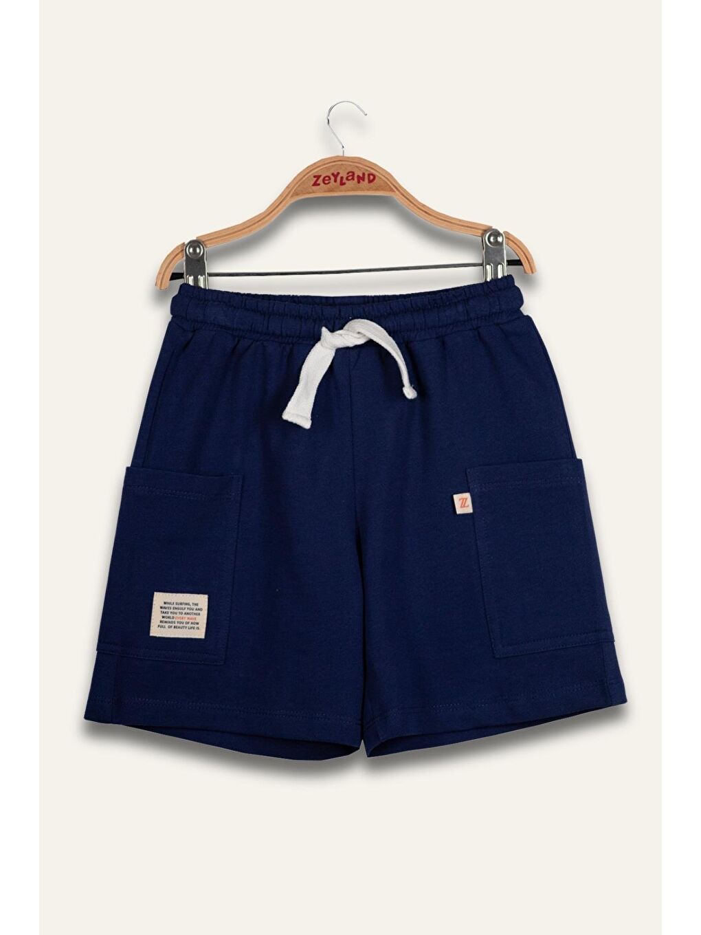 Erkek Çocuk Yandan Çepli Kısa Şort - Lacivert