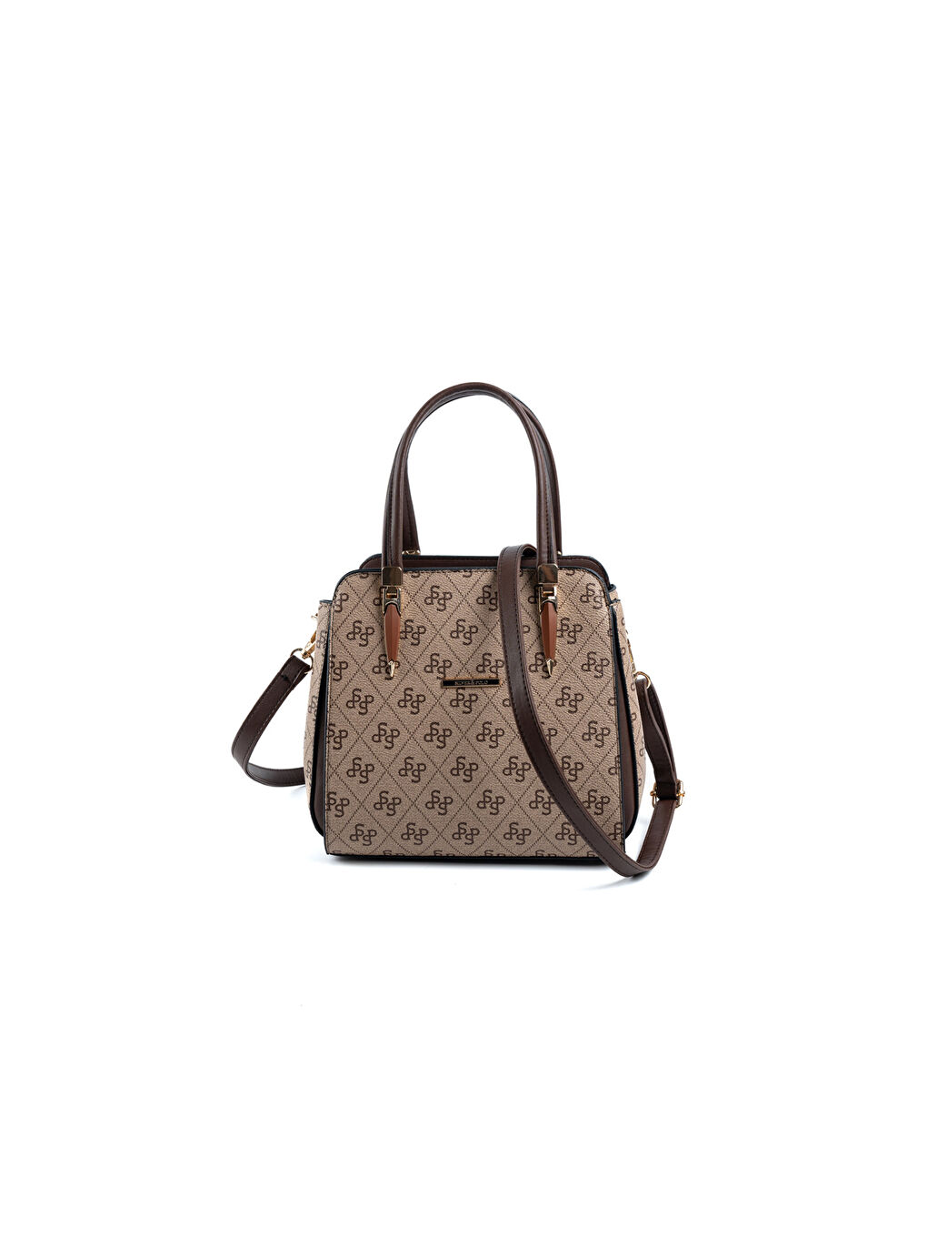 Bej Kadın Omuz Çantası 1136-47899 SILVER POLO BAYAN ÇANTASI M178 KOYU BEJ-MAT KAHVE-5