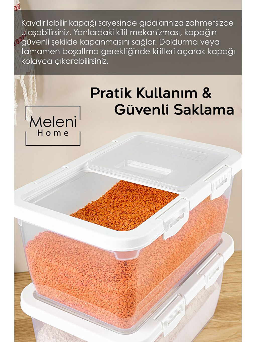 3 Adet Patates Soğan Kutusu Kayar Kapaklı Sebzelik Patates Soğanlık Saklama Kabı Beyaz 10 Lt-4