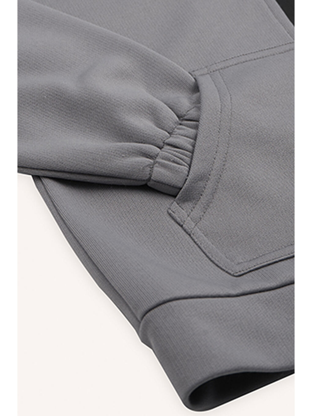 Gri Erkek Çocuk Fermuarlı Sweatshirt