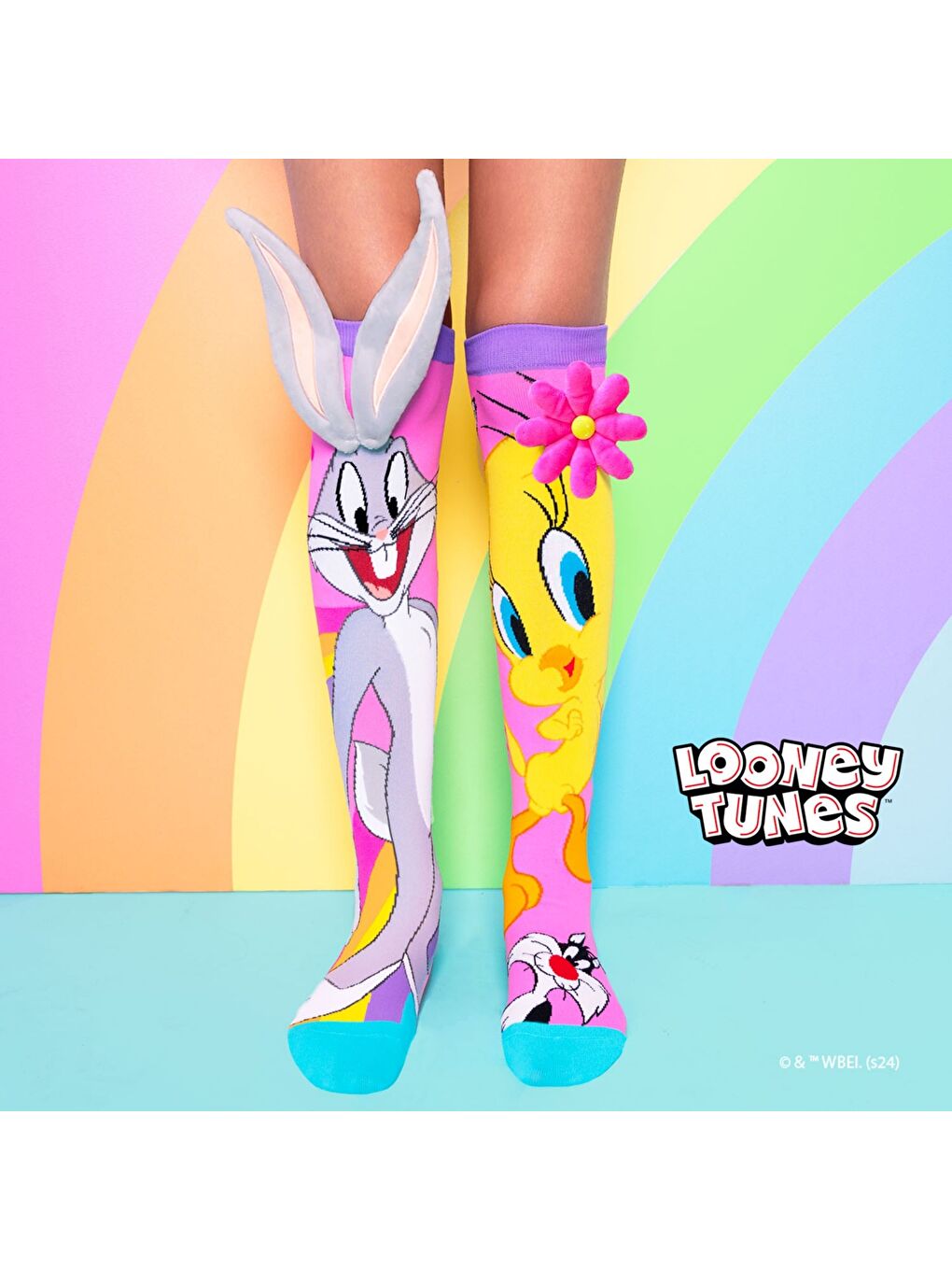 Madmia Karişik Tweety Bugs Bunny Çorap - 1