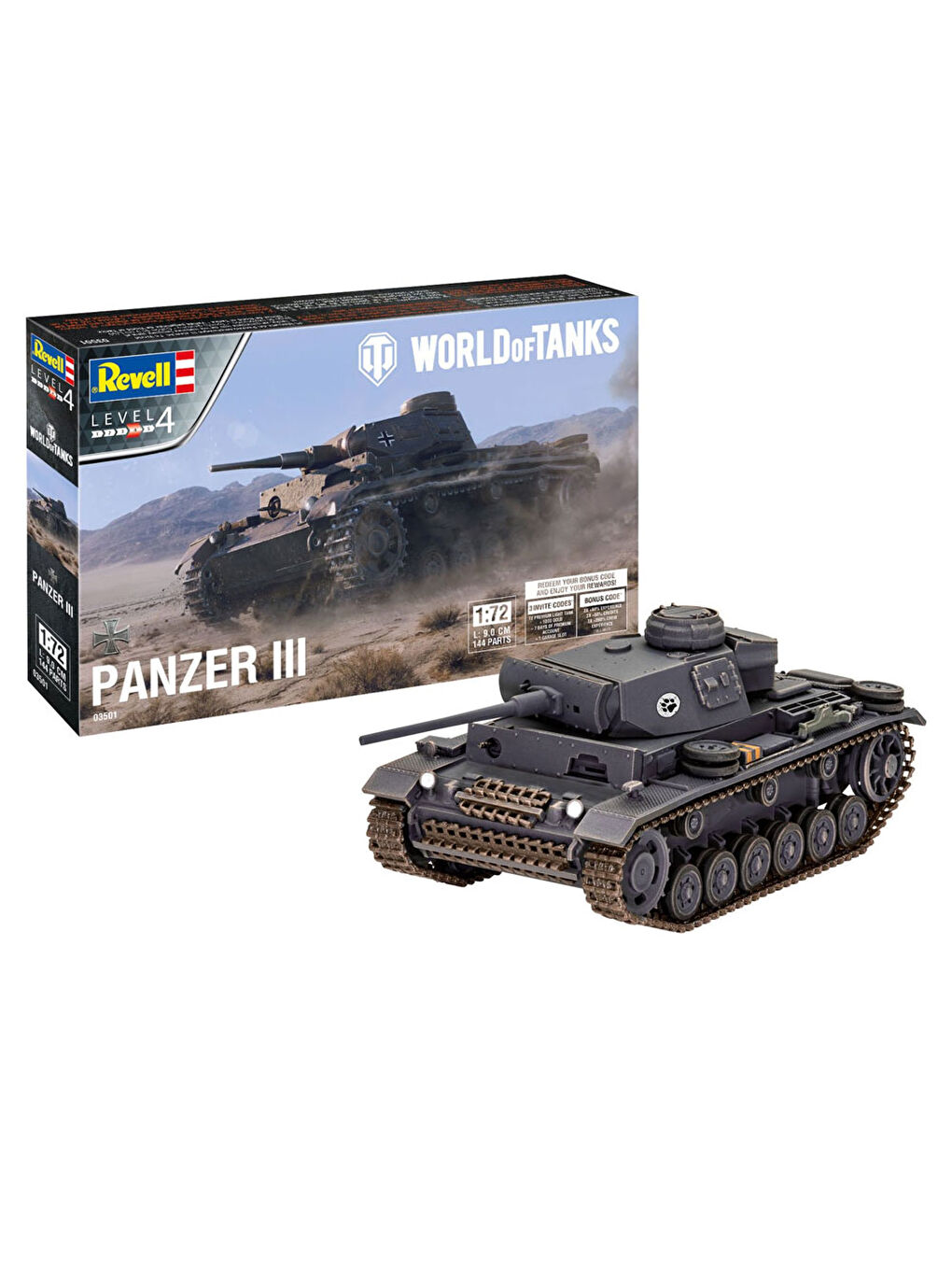 Revell Renksiz Maket Panzer III World of Tanks 03501