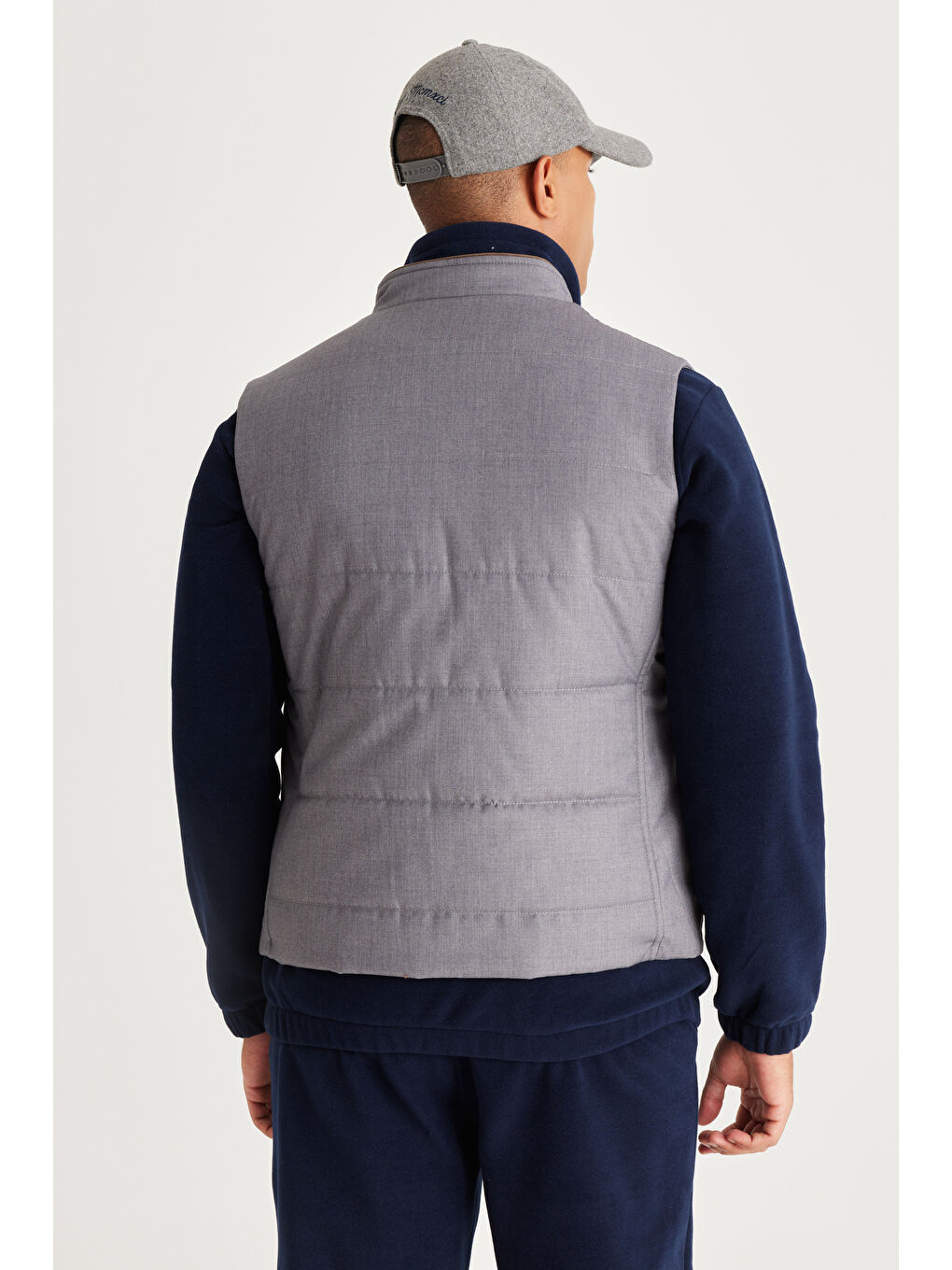 Erkek Gri Standart Fit Normal Kesim Yelek-5