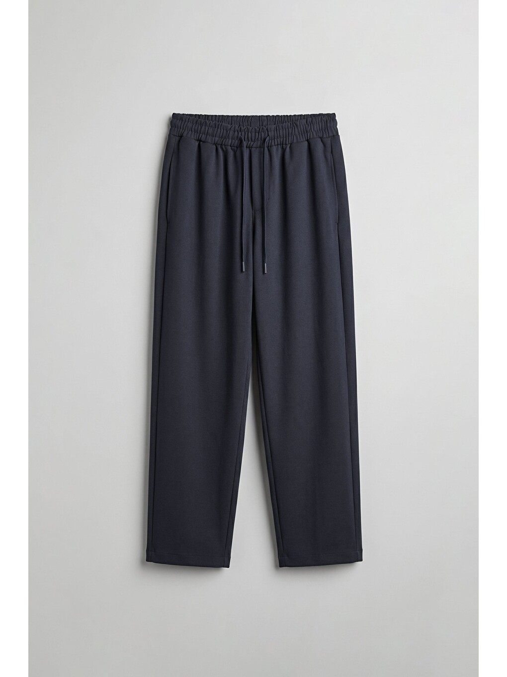 Erkek Relaxed Fit Lastikli Bel Pileli Pantolon Lacivert