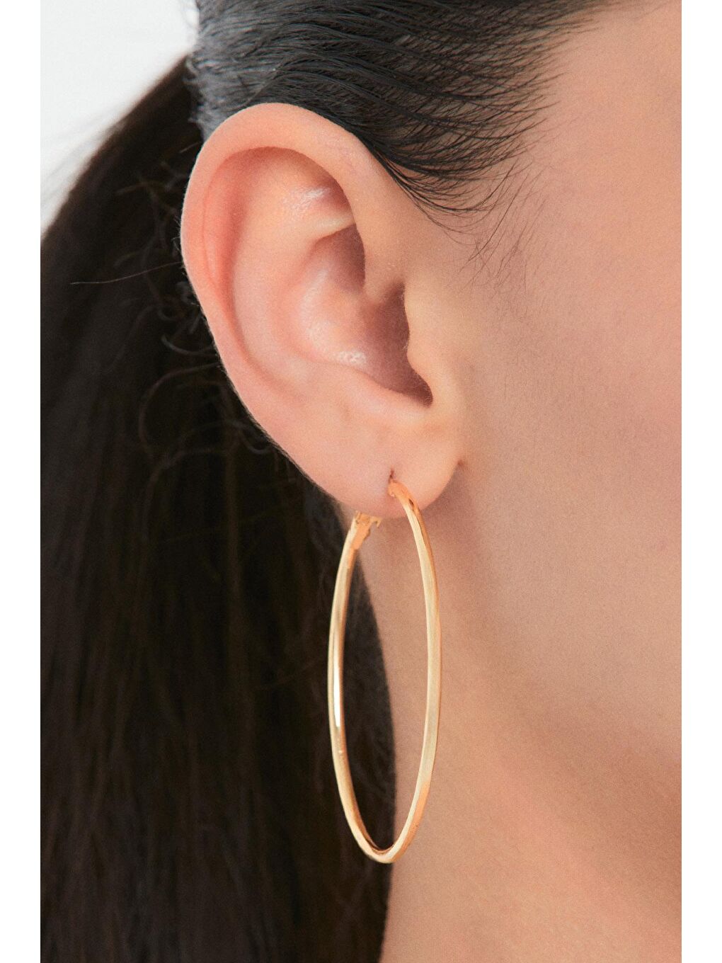 Sarı Halka Klips Küpe-2