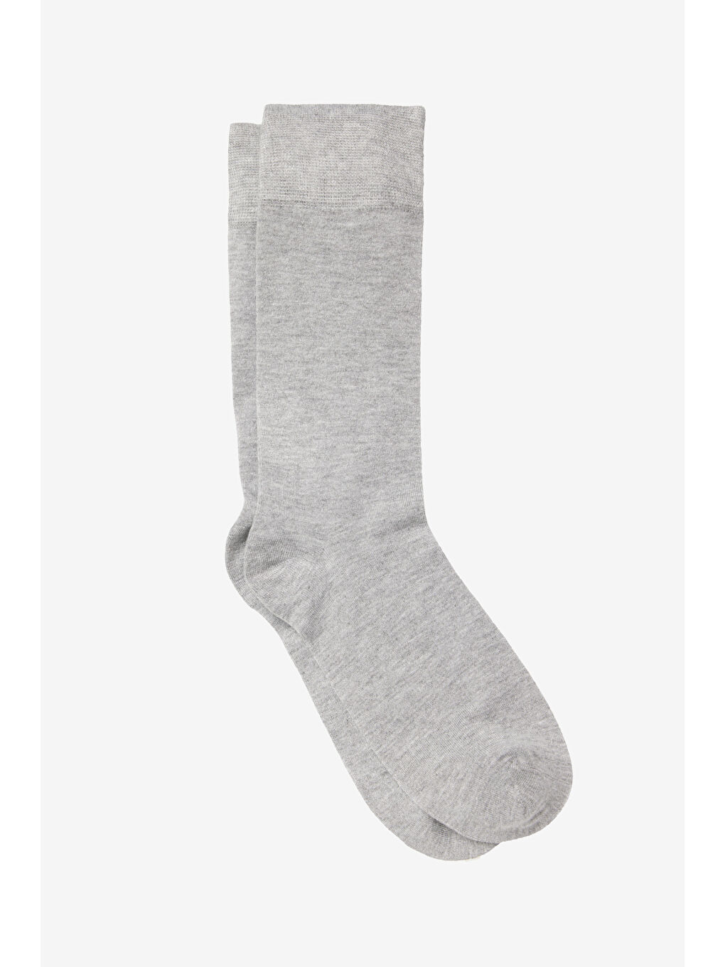 Erkek Gri Melanj Bambulu Tekli Çorap-1