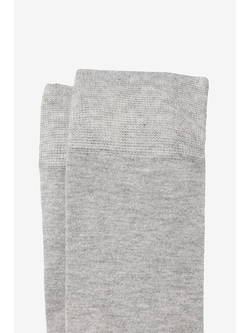 Erkek Gri Melanj Bambulu Tekli Çorap-2