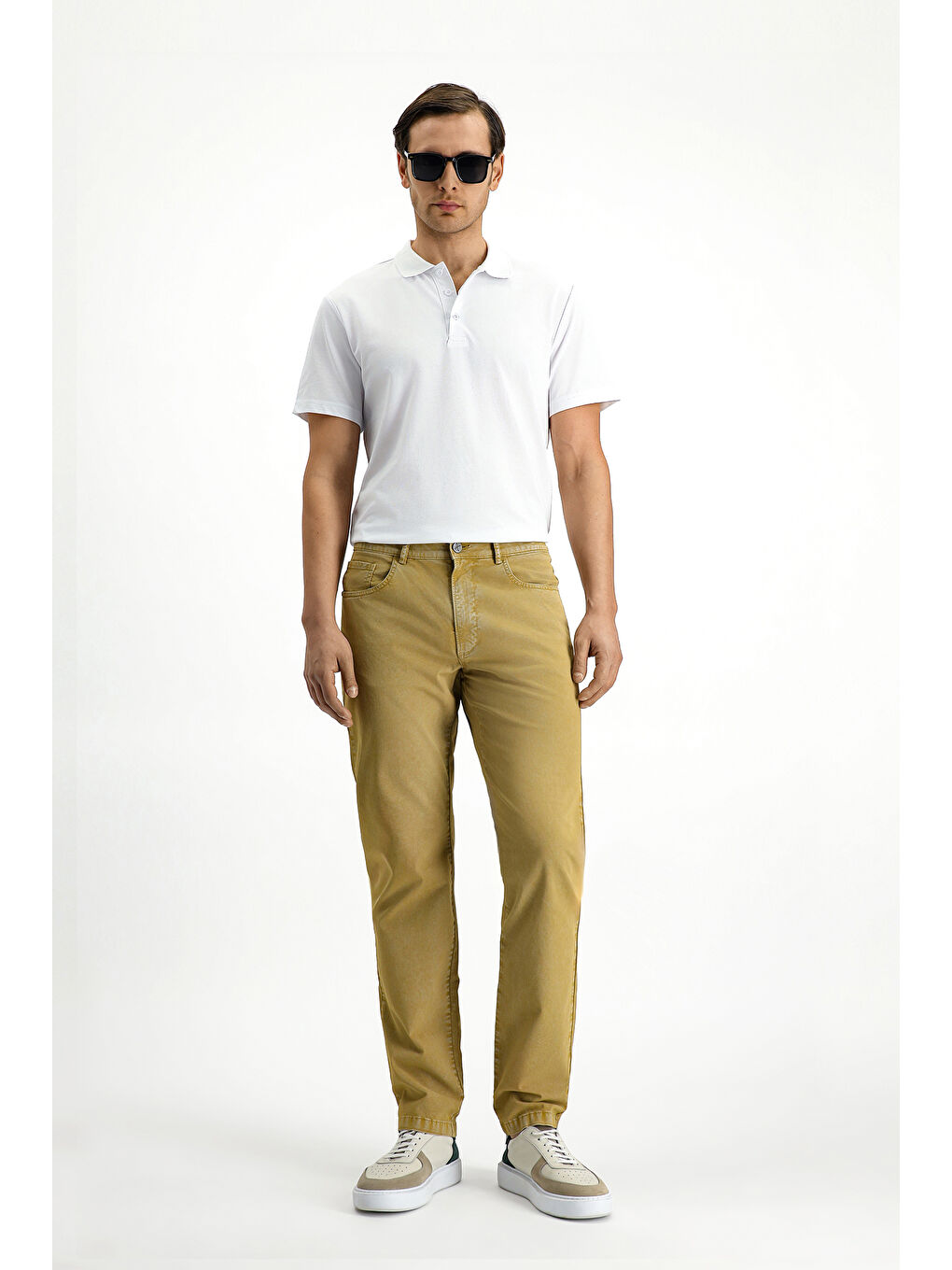 Bej Regular Fit Elastanlı Kanvas / Chino Pantolon-2