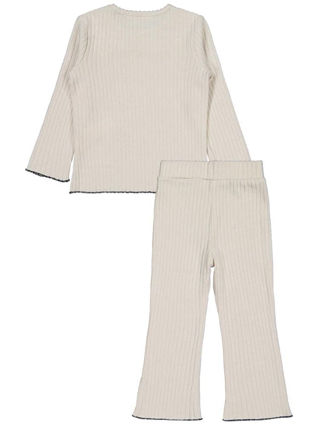 Girls Fırfır Yakalı 2-5 Yaş Takım - Bej 2-3 Yaş-2