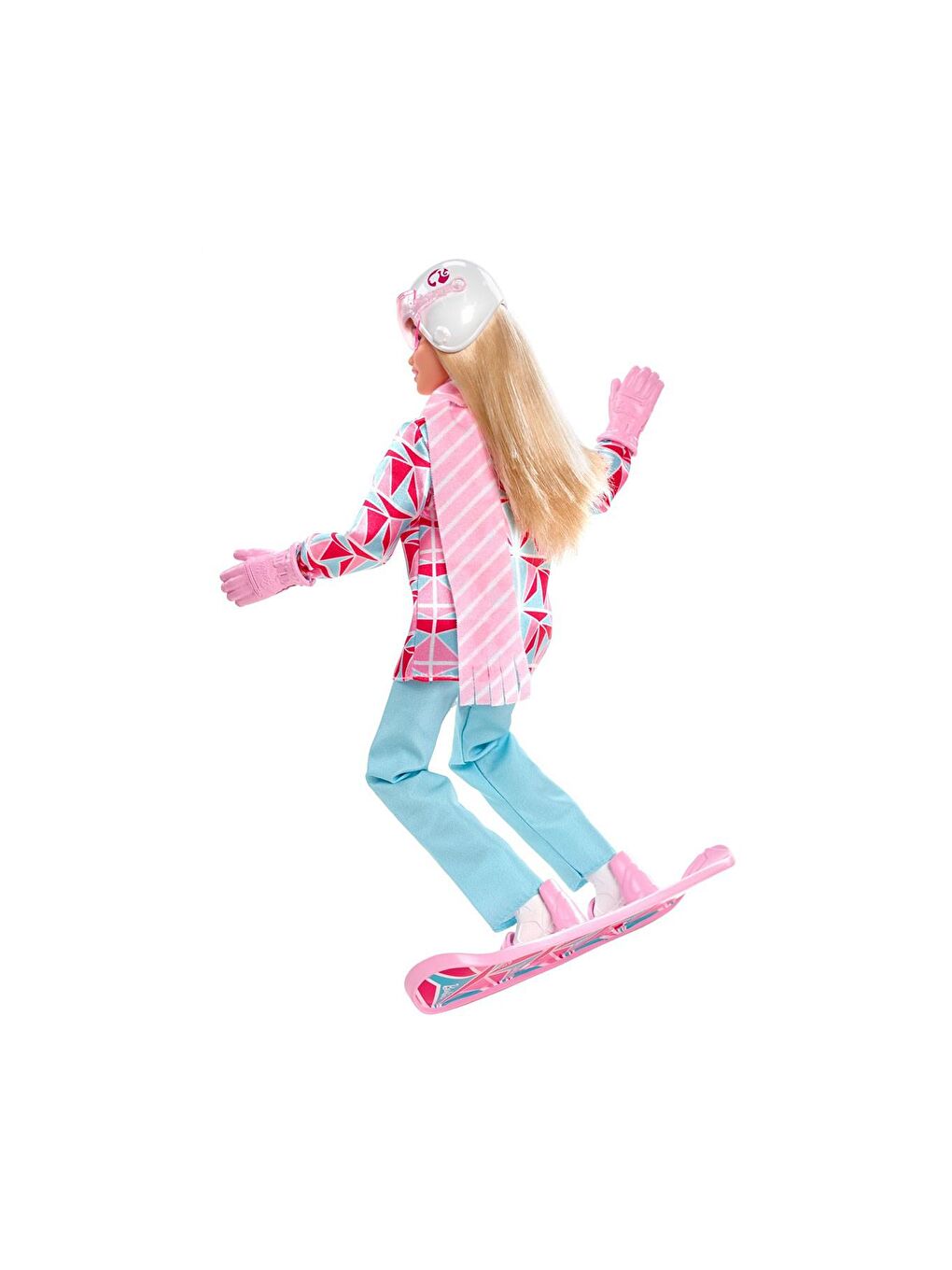 BARBIE Beyaz-Renklibaskı Snowboard Sporcusu Bebek - 1