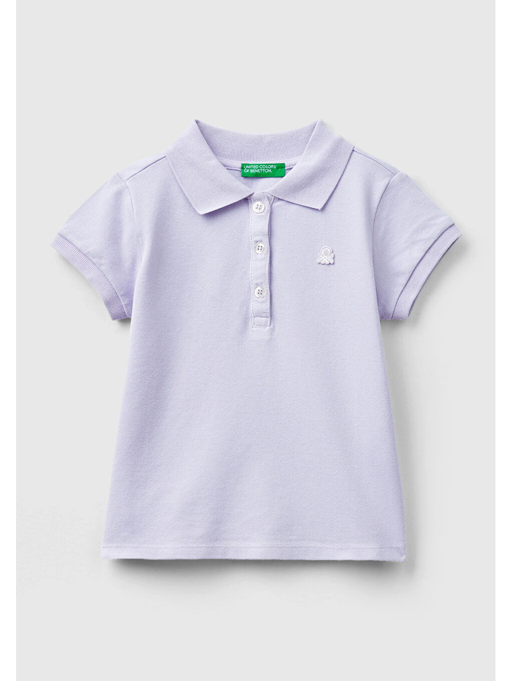 United Colors Of Benetton Lila Kız Çocuk Lila Logolu Pike Polo T-Shirt