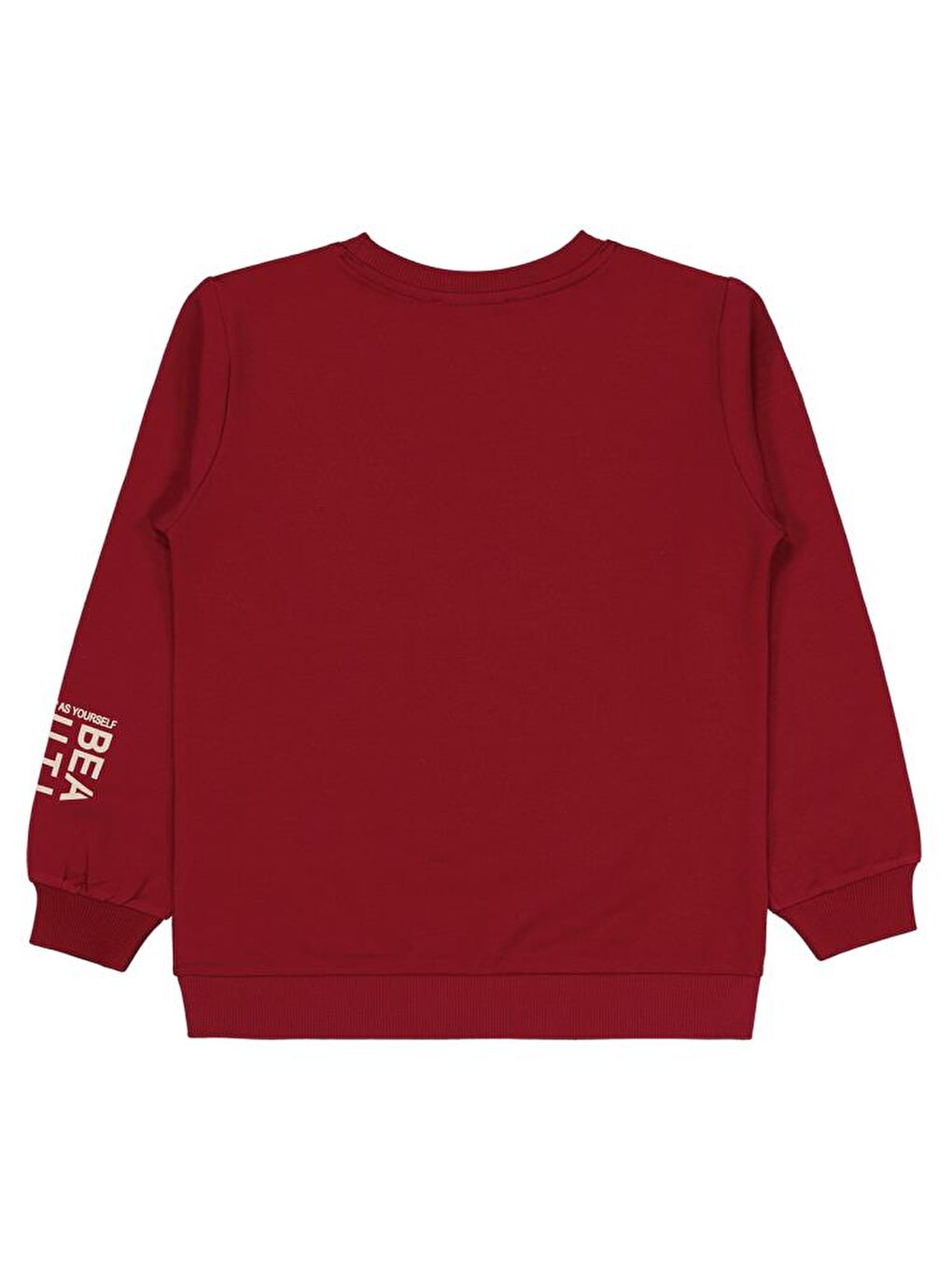 Girls Basic 6-9 Yaş Sweatshirt - Bordo6-7 Yaş-1