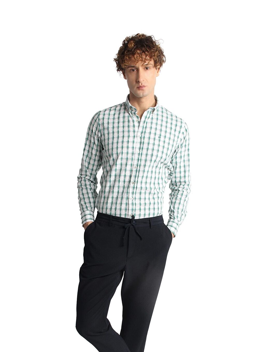 Erkek Lacivert Dynamic Fit Pantolon-1