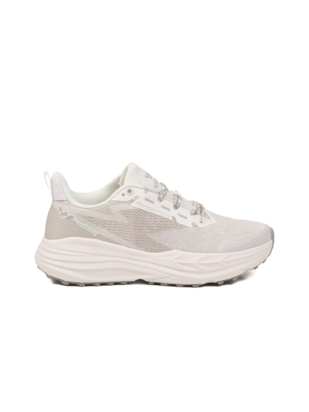 Beyaz Gümüş Fileli Hafif Esnek Hafızalı Taban Erkek Spor Ayakkabı Flexion M